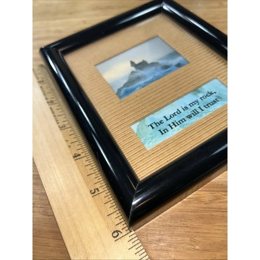 Lot 2 Nautical Biblical Themed Picture Framed Lighthouse Bristol Gifts CO. 6"x5” - Picture 5 of 8